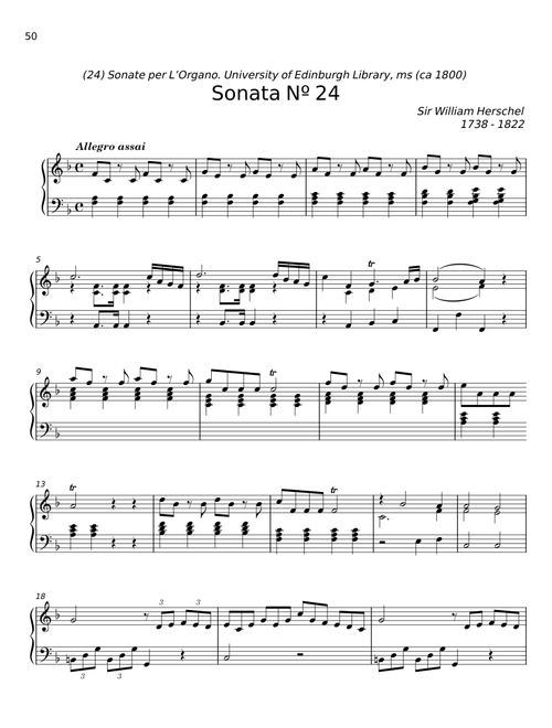 Sonata Nº 24 - Sir William Herschel