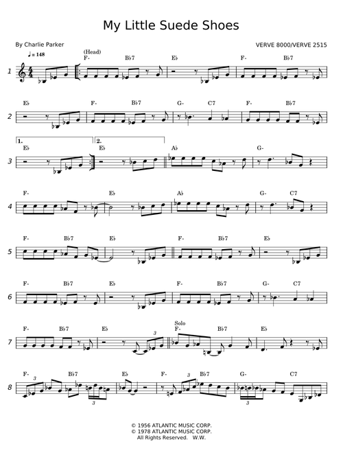 My Little Suede Shoes - Charlie Parker