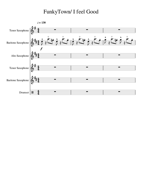Funky Town I Feel Good Corrected All Sax