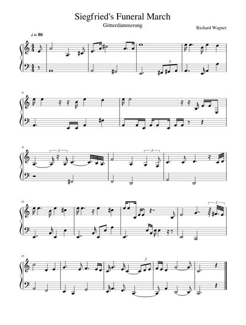 Götterdämmerung, WWV 86D – Richard Wagner Siegfried's Funeral March