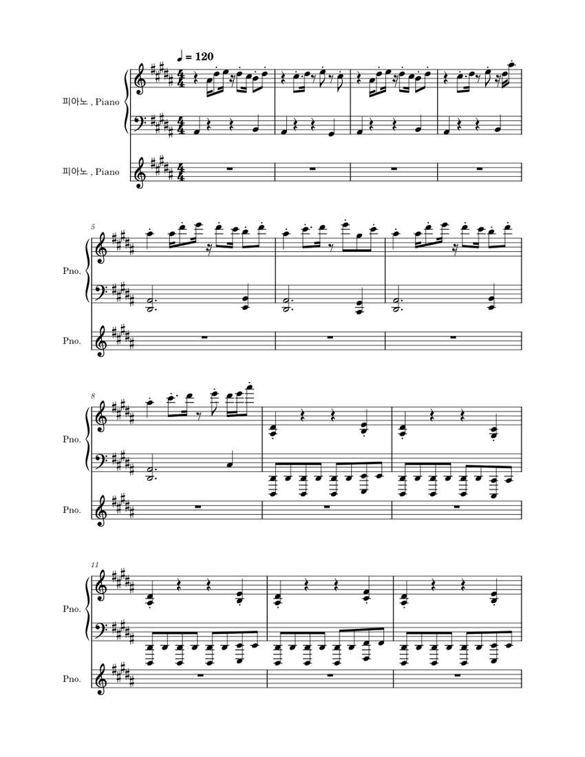 RAVE Dxrk ダーク Rave Sheet music for Piano (Piano Duo)