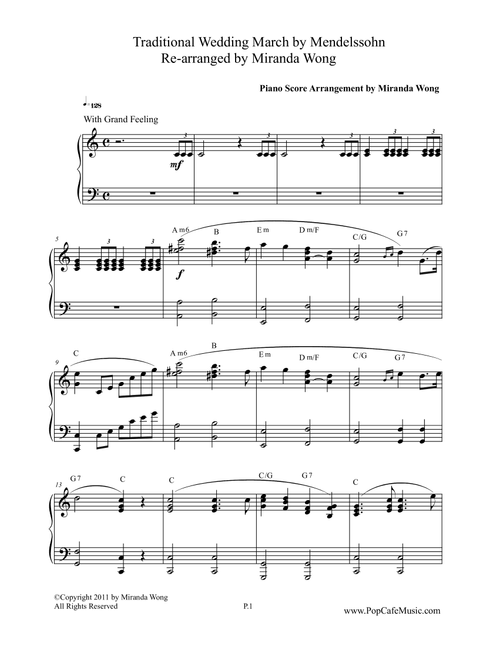 Wedding March + Bridal Chorus ( Piano / Organ Solo) (Arr. Miranda Wong) - Mendelsshohn & Wagner (Instrumental Duet)