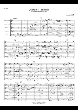 Brass Quintet No.1, Op.5 – Victor Ewald Sheet Music for Trombone