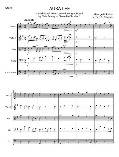 Aura Lee - George R. Pulton