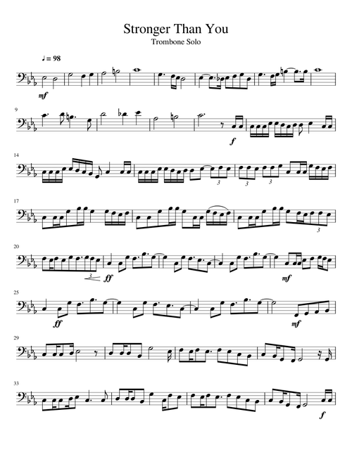 Stronger Than You - Trombone Solo
