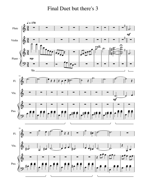 Final Duet – Pedro Silva except its a Trio