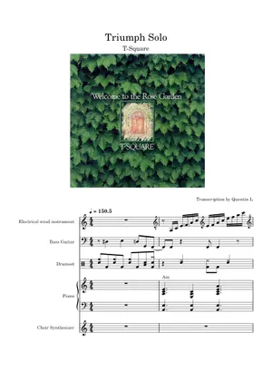 Triumph - T-Square Sheet Music for Piano, Guitar, Bass Triumph - T-Square Sheet Music for Piano, Guitar, Bass