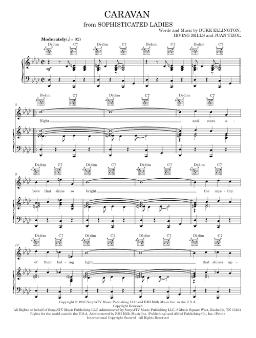 Caravan - Duke Ellington (Piano-Vocal-Guitar)