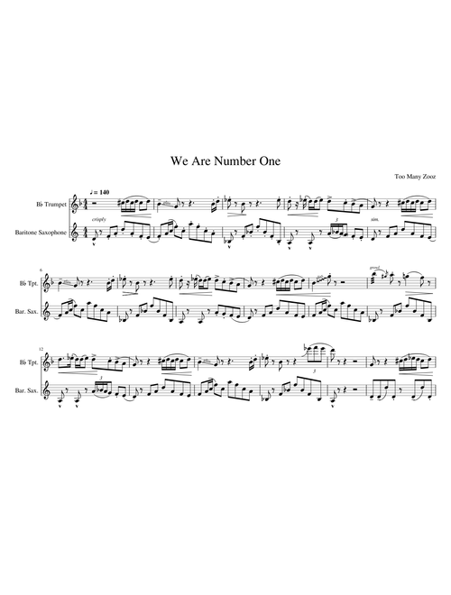 We Are Number One - Too Many Zooz