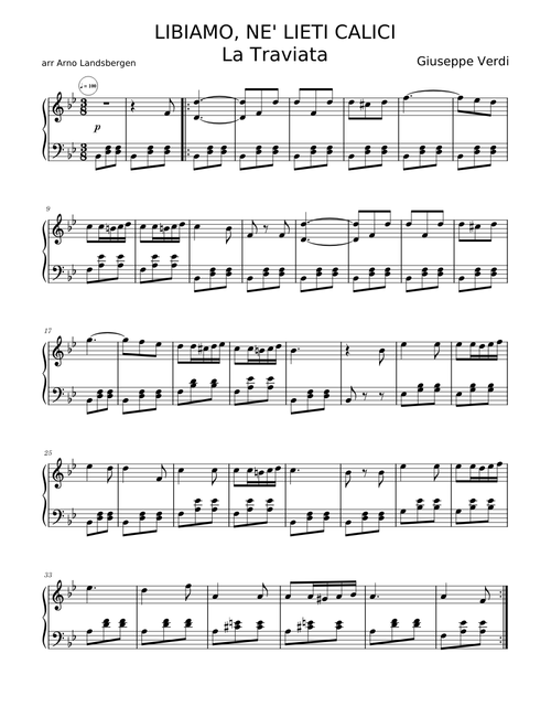 Libiamo, ne' Lieti Calici / La Traviata – Giuseppe Verdi
