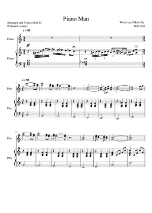 Is “Piano Man” easy to play on piano?