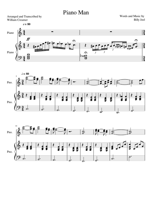 Piano Man (Piano)