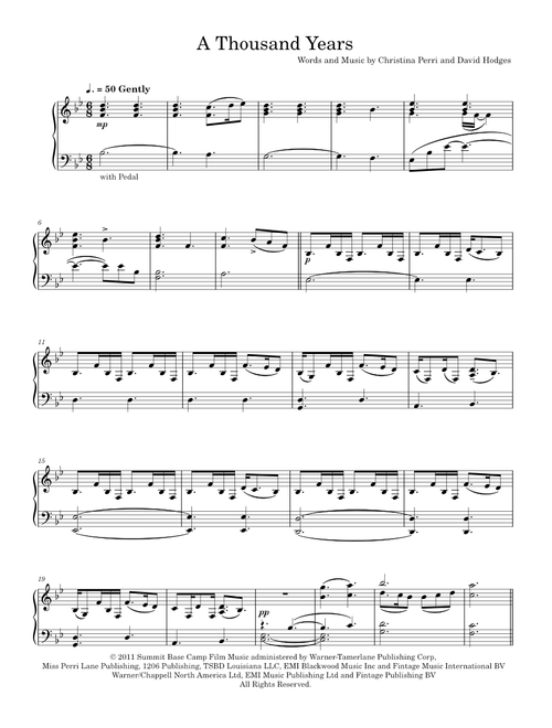 A Thousand Years - The Piano Guys (Solo)