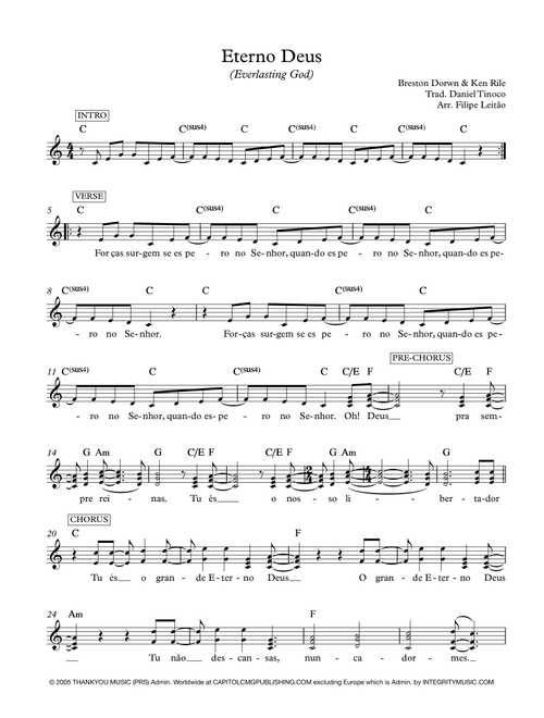 Everlasting God (Arr. Filipe Leitão) - Lincoln Brewster (Small Ensemble)