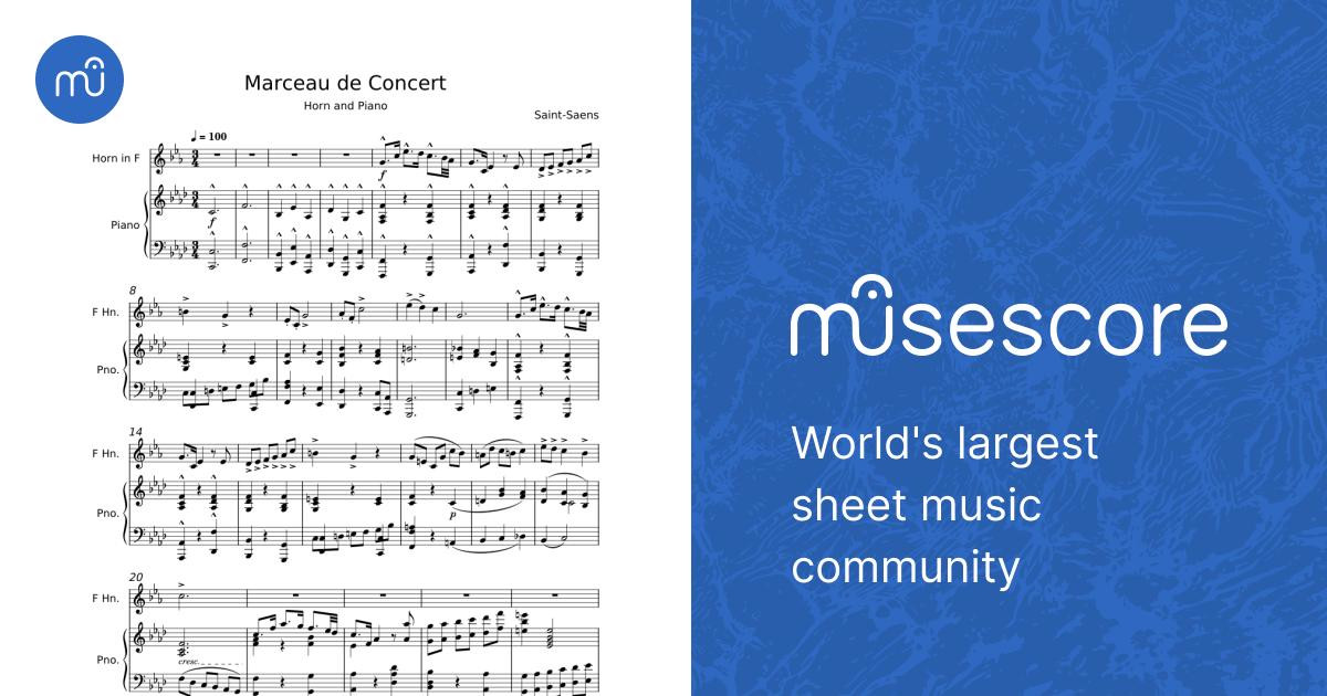 Morceau de concert, Op.154 - Camille Saint-Saëns Sheet Music for