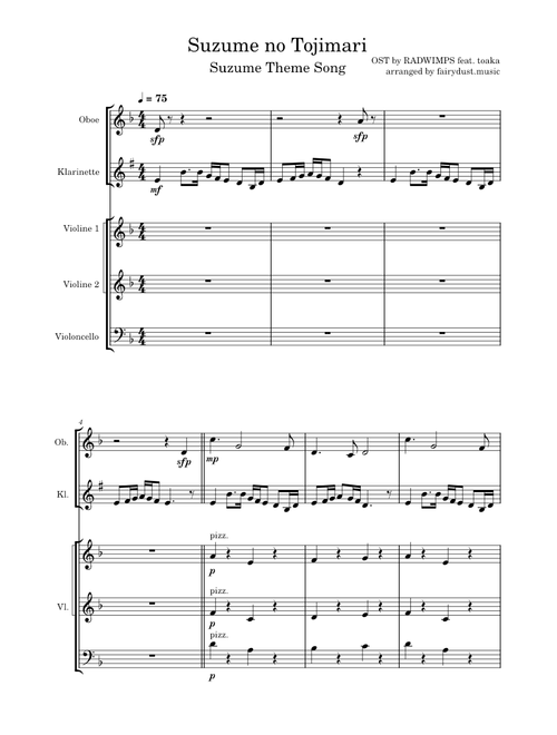 Suzume no Tojimari – unknown composer Suzume no Tojimari