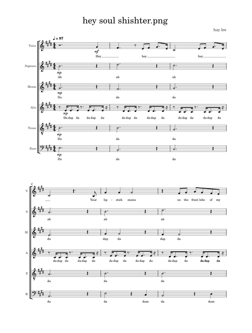 Hey soul sister – Train (SSATB)