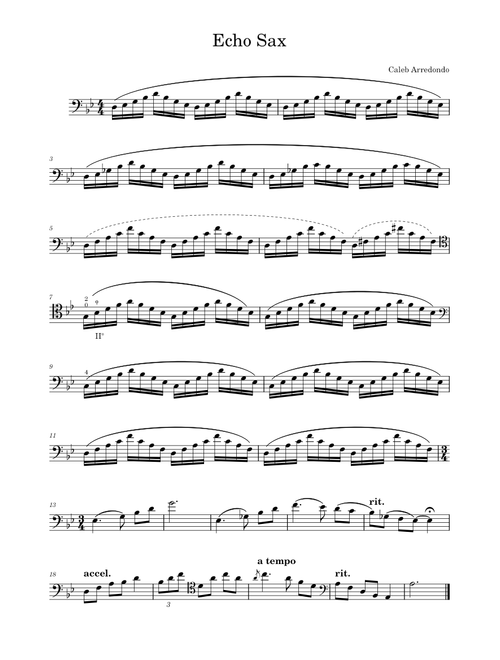 Echo Sax Etude for Cello