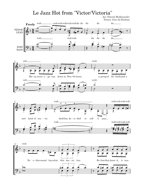 Le Jazz Hot from “Victor/Victoria” (SATB)