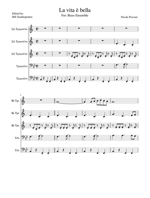 La vita è bella-Brass Ensemble