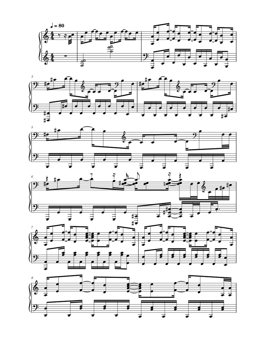 Shinzou wo Sasageyo AOT OPENING Sheet music for Piano (Solo