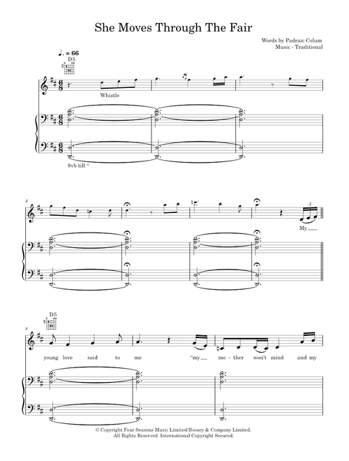 She Moves Through The Fair - Boyzone, Hayley Westenra (Piano-Vocal-Guitar (Piano Accompaniment))
