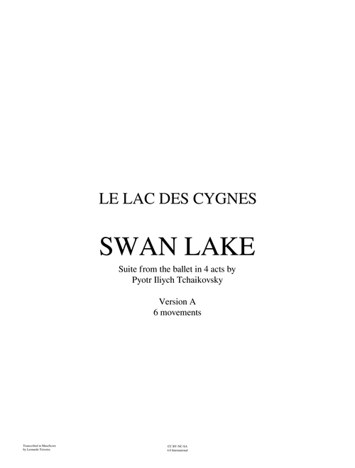 Swan Lake Suite - Version A