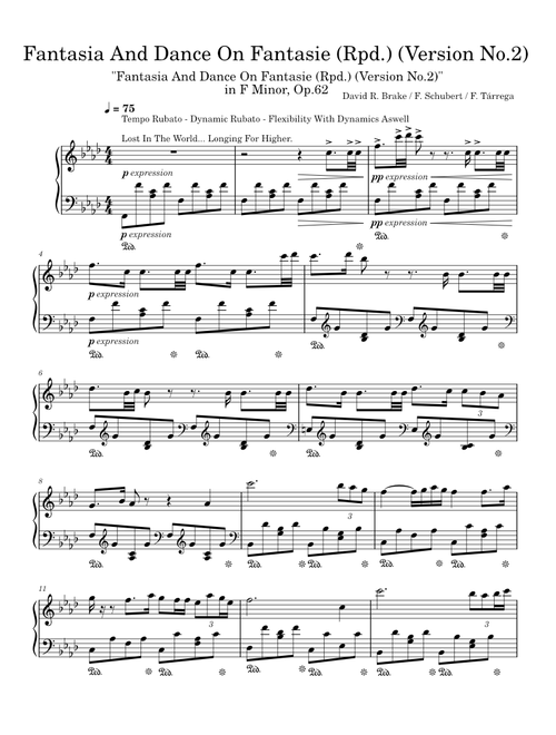 "Fantasia And Dance On Fantasie (Rpd.) (Version No.2)" in F Minor, Op.62