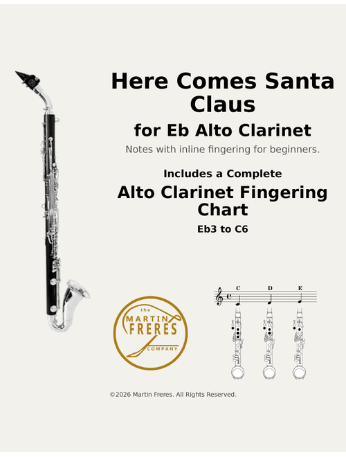 Here Comes Santa Claus (Right Down Santa Claus Lane) (Arr. Martin Freres) - Gene Autry (Clarinet Solo)