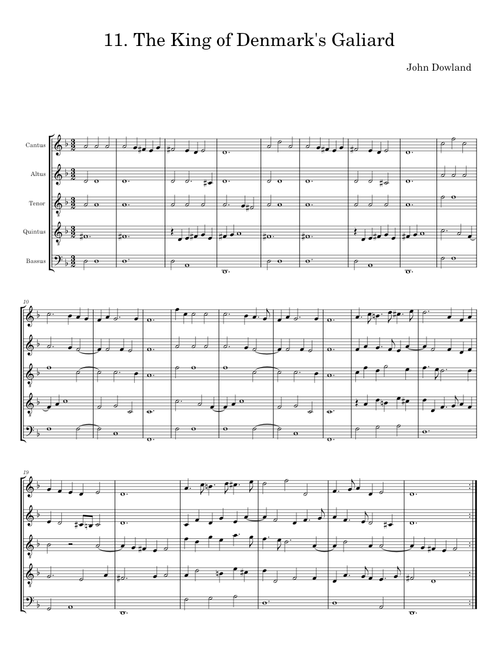 The King of Denmark s Galiard - John Dowland