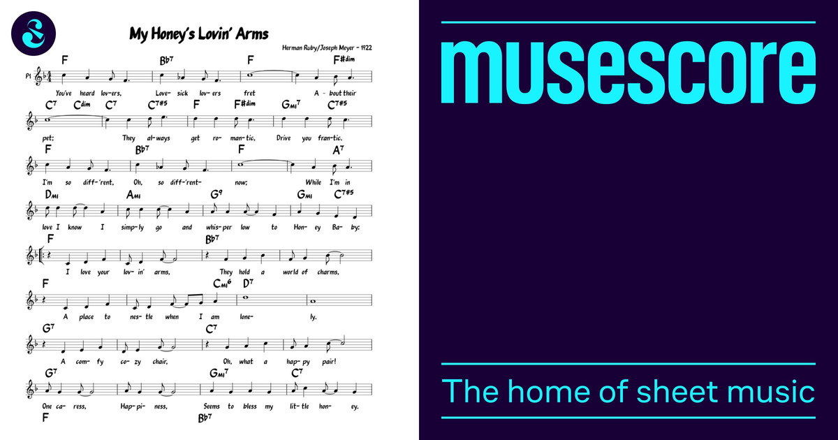 My Honey's Lovin' Arms Sheet Music with Chords for Piano (Solo