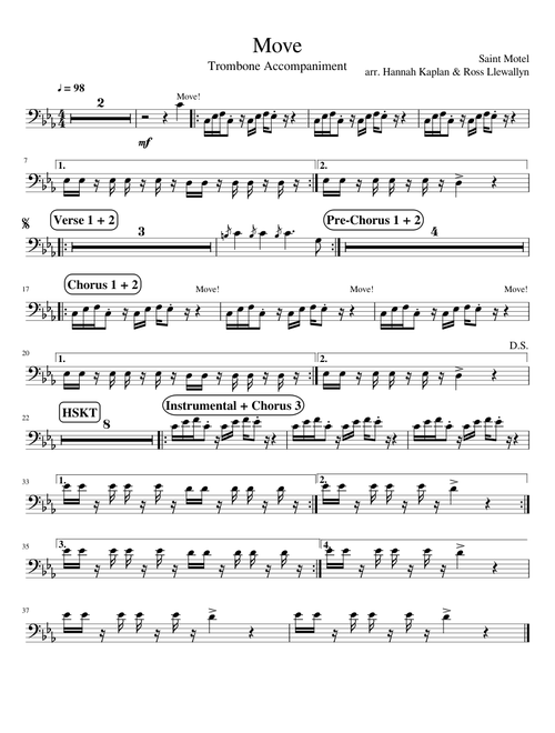 Move - Trombone Accompaniment