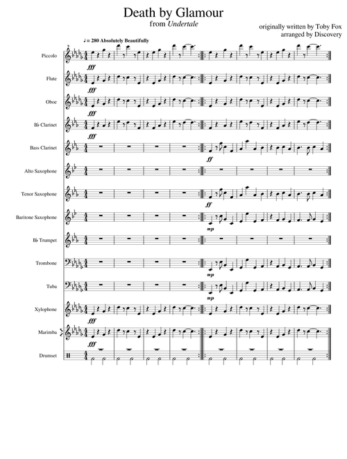 [OLD AS HELL AND REALLY DUMB DON'T USE THIS] Death by Glamour (Game-Accurate Vers.) - Concert Band