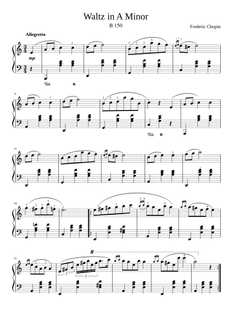 Score preview image Waltz in A Minor(Chopin) by DimitrisG1