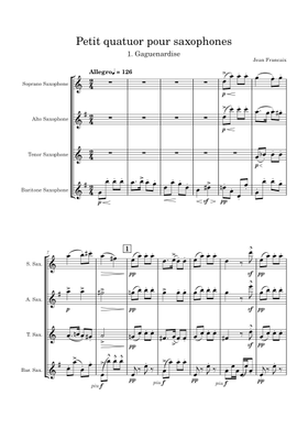 Free Petit Quatuor Pour Saxophones by Jean Françaix sheet music