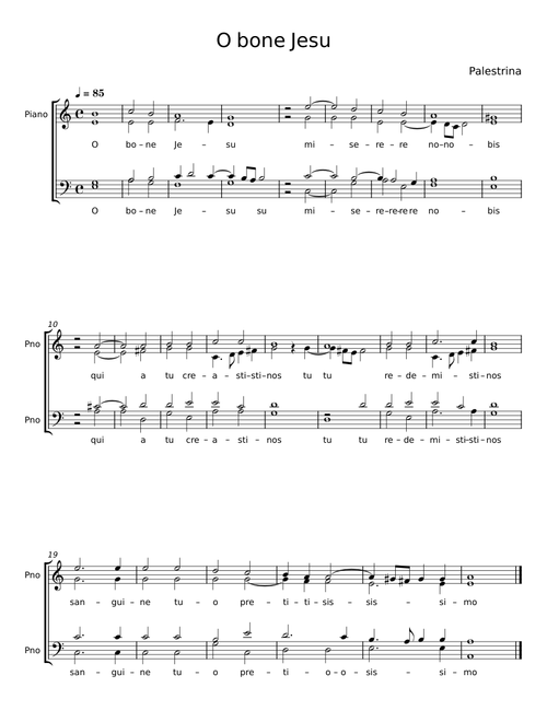 O bone Jesu - Giovanni Pierluigi da Palestrina