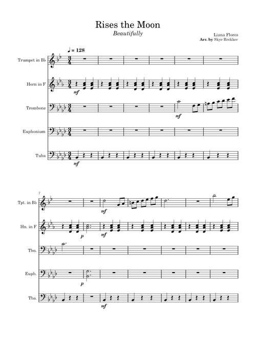 Rises the Moon – liana flores - Brass Ensemble