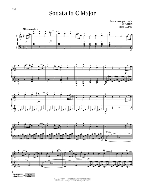 Sonata In C Major, Hob. XVI: 35 - Franz Joseph Haydn (Piano Solo)