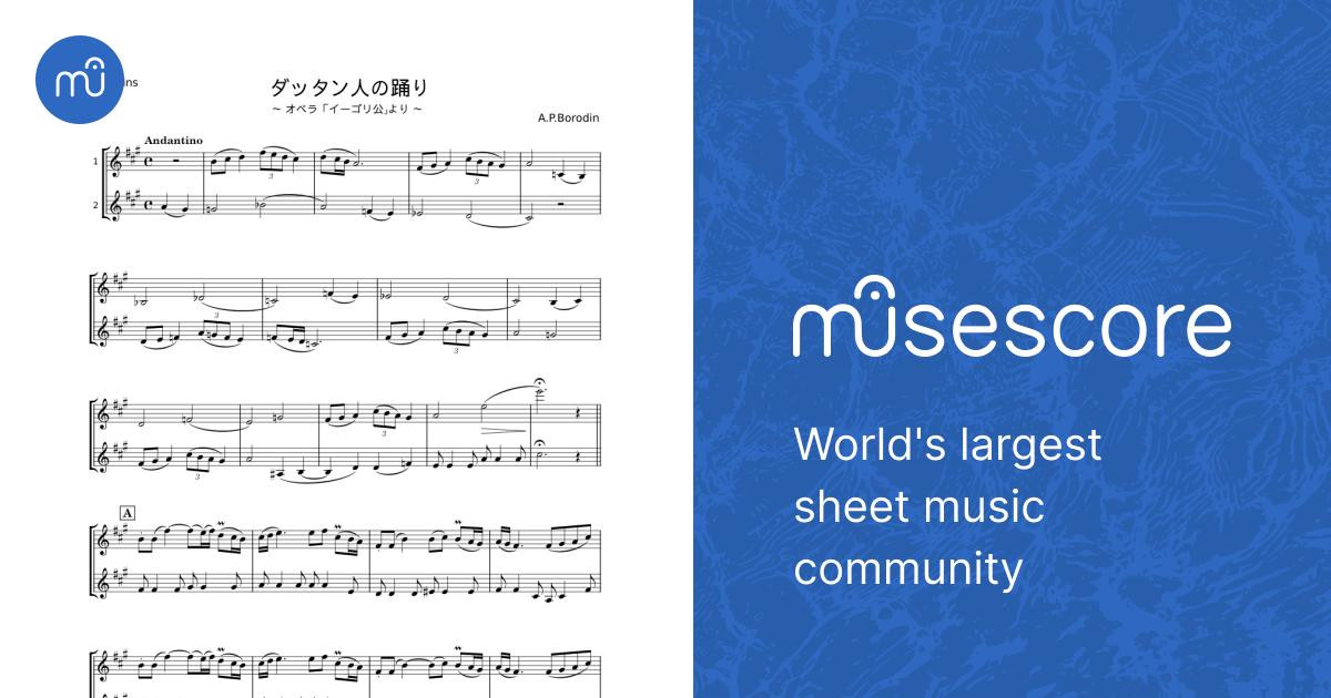 ダッタン人の踊り Sheet Music for Violin (String Duet) | MuseScore.com