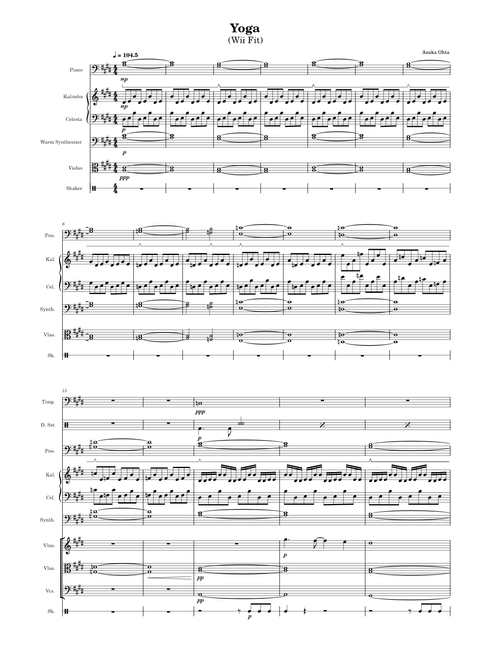 Wii Fit Soundtrack – Asuka Ohta : Yoga (instrumentalized)