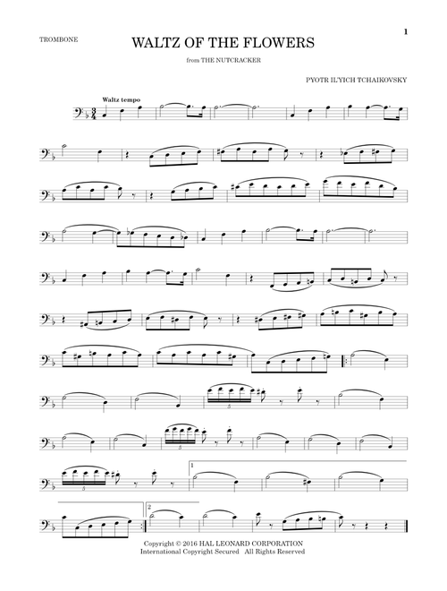 Waltz Of The Flowers, Op. 71a (from The Nutcracker) - Pyotr Il'yich Tchaikovsky (Trombone Solo)