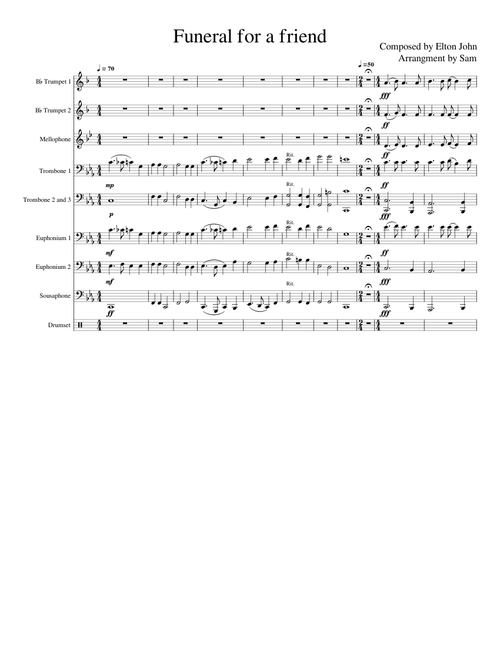 Funeral For a Friend for Brass Band