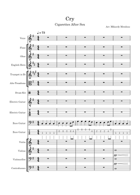 Free Cry by Cigarettes After Sex sheet music