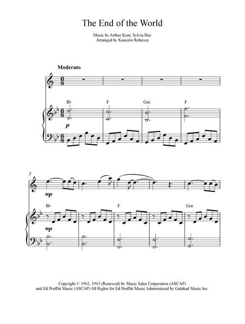 The End Of The World (Arr. Kaiserin Rebecca) - The Carpenters (Soprano Sax and Piano)