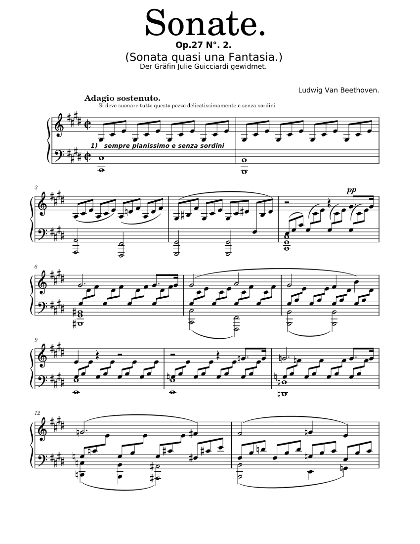 Piano Sonata No. 14 In C# Minor (