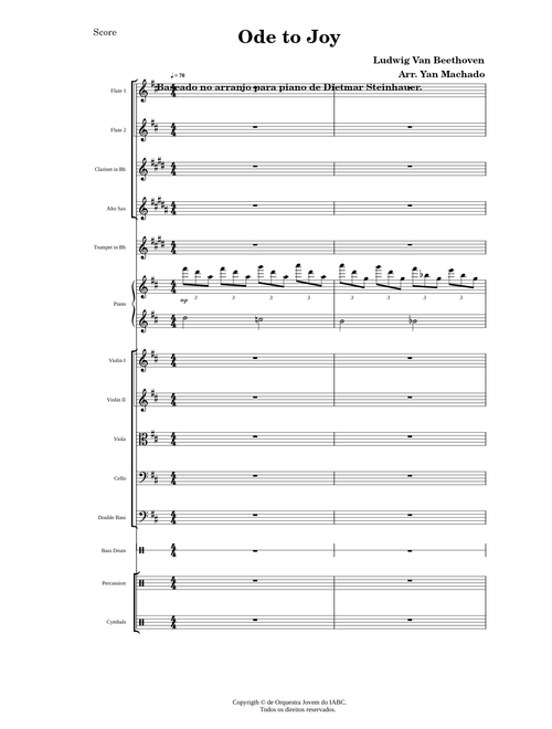 Ode To Joy – Ludwig van Beethoven Ode To Joy – Ludwig Van Beethoven