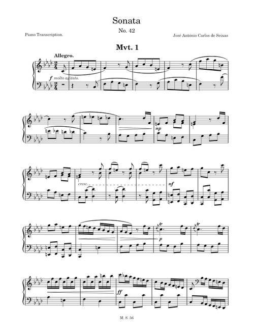 Sonata No. 42 – José António Carlos de Seixas
