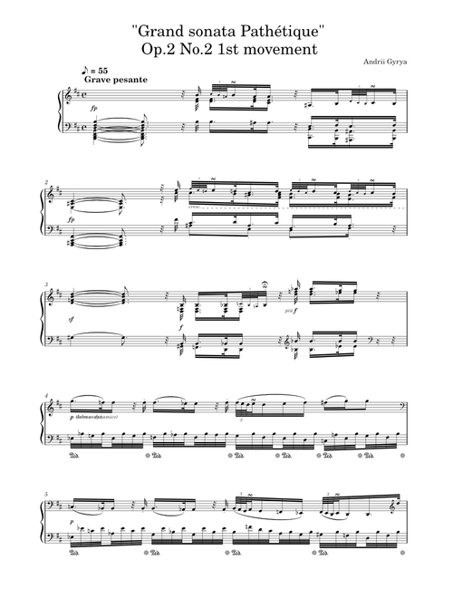 Sonata Op.2 No.2 1st movement – Andrii Gyrya