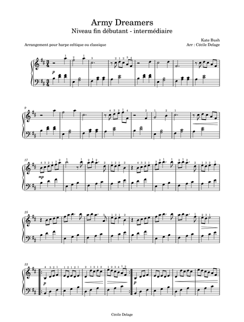 Army Dreamers (Arr. Cécile Delage) - Kate Bush (Harp)