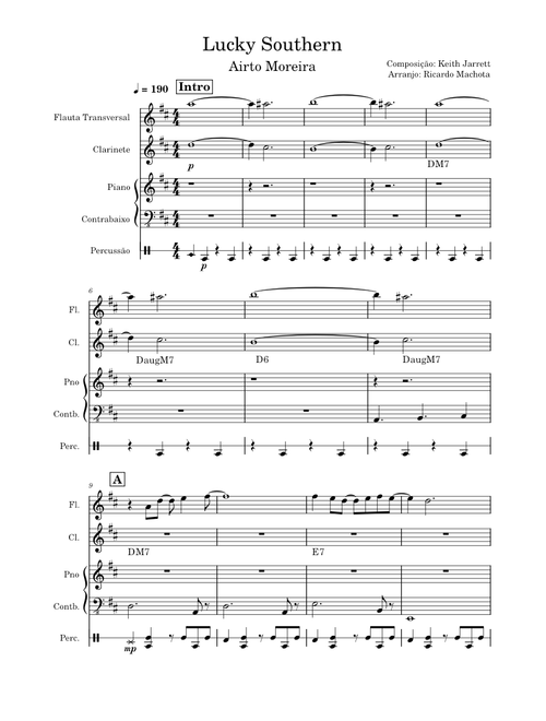 Lucky Southern – Keith Jarrett - Arranjo Quinteto